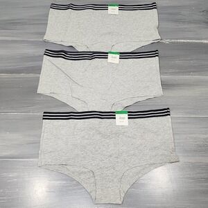 Jenni Intimates Boyshort Panties Underwear Grey Large 3 Pair‎